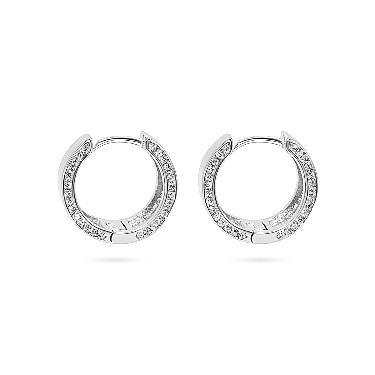 Pavé Row Band Hoop Earring