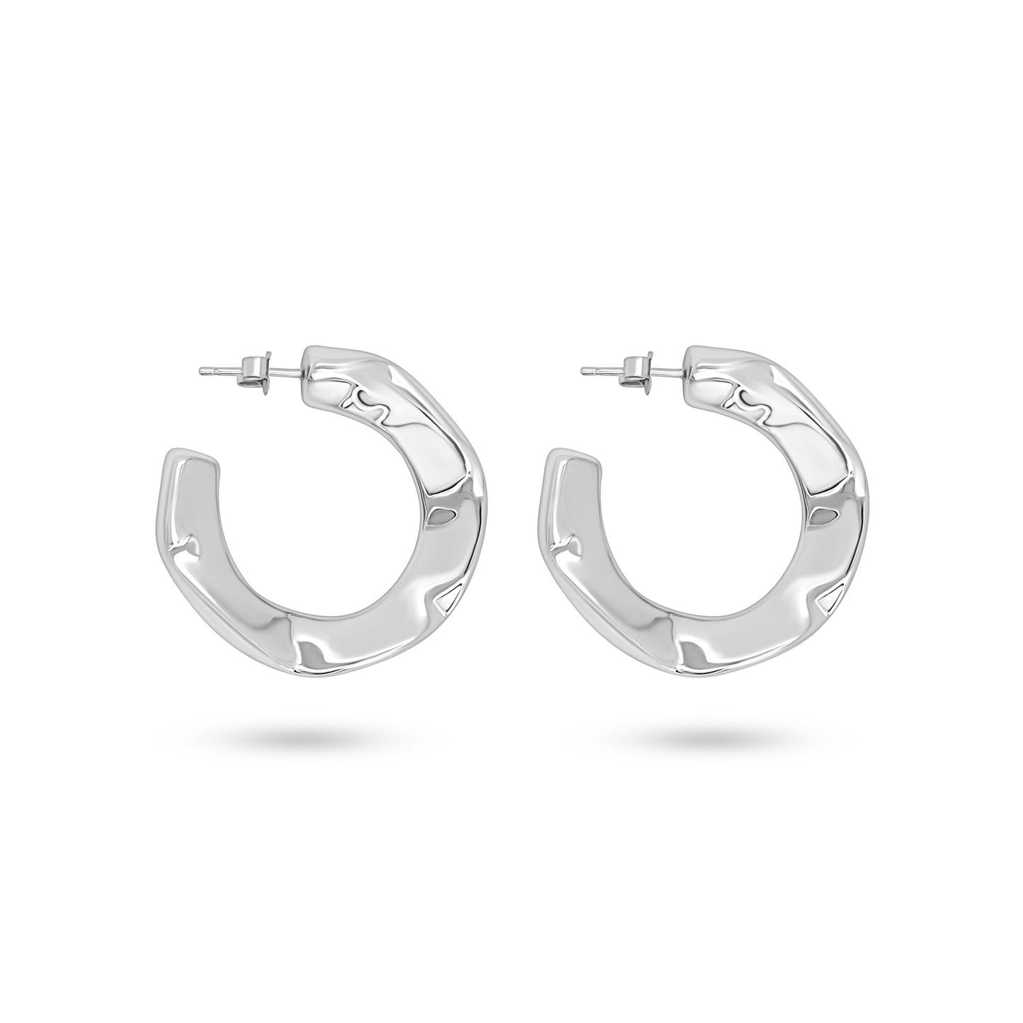Chunky Molten Hoop Earrings