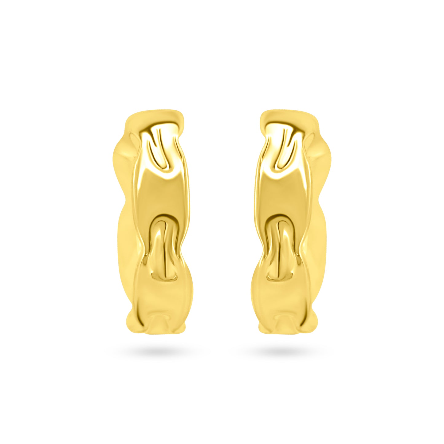 Chunky Molten Hoop Earrings