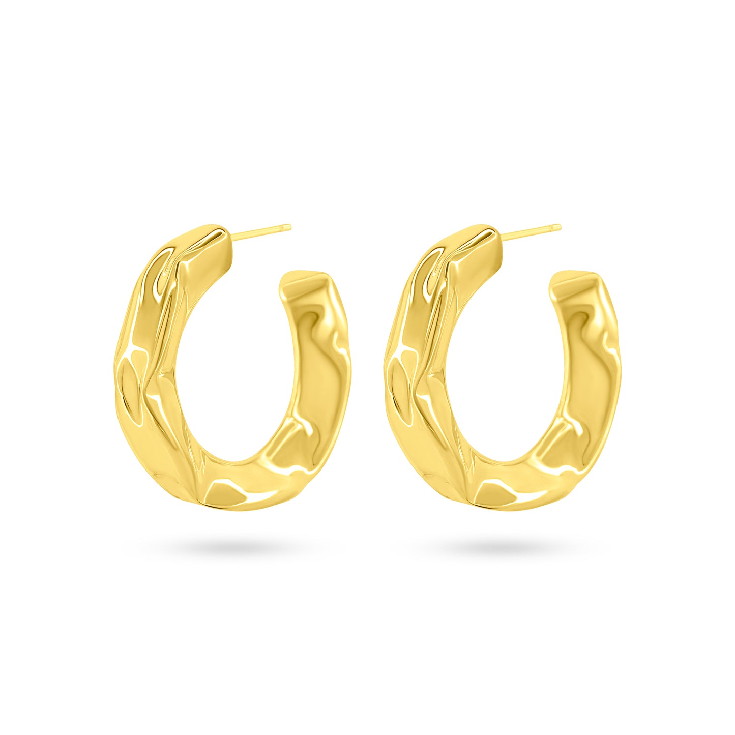 Chunky Molten Hoop Earrings