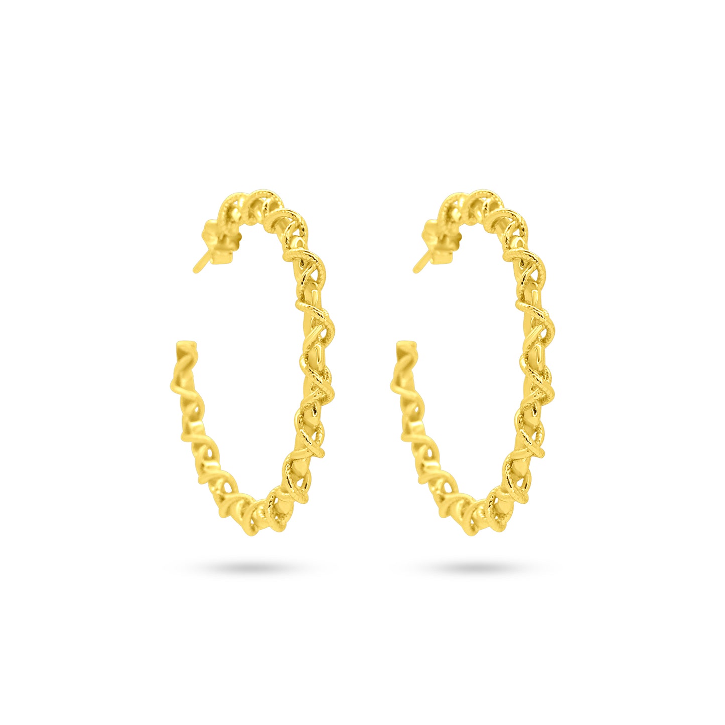 Twisted Wrap Hoop Earrings.