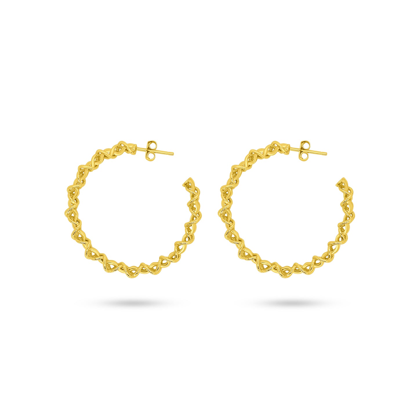 Twisted Wrap Hoop Earrings.