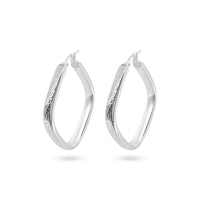Elegant Silver Hoop Earrings image