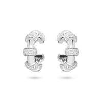 Sparkling Pave Segmented Link Hoops image