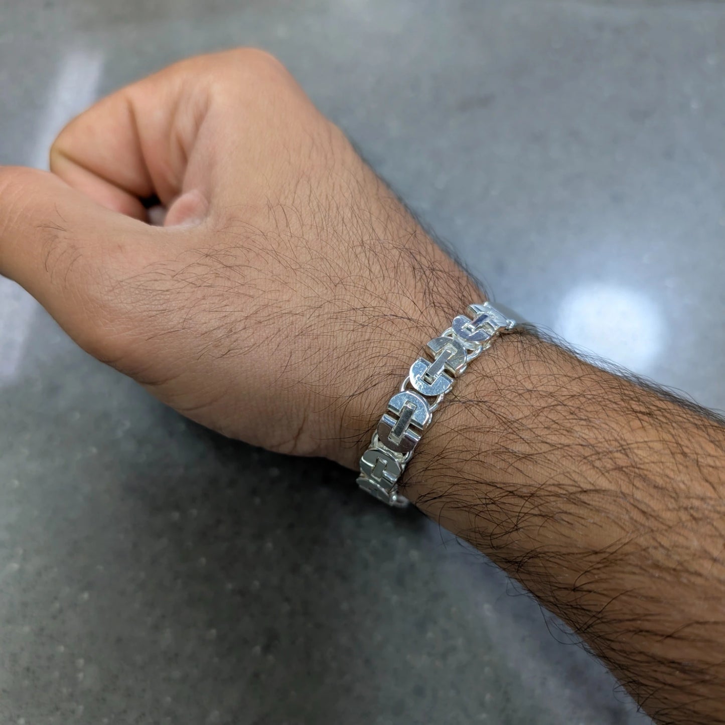 King Chain Plain ID Bracelet