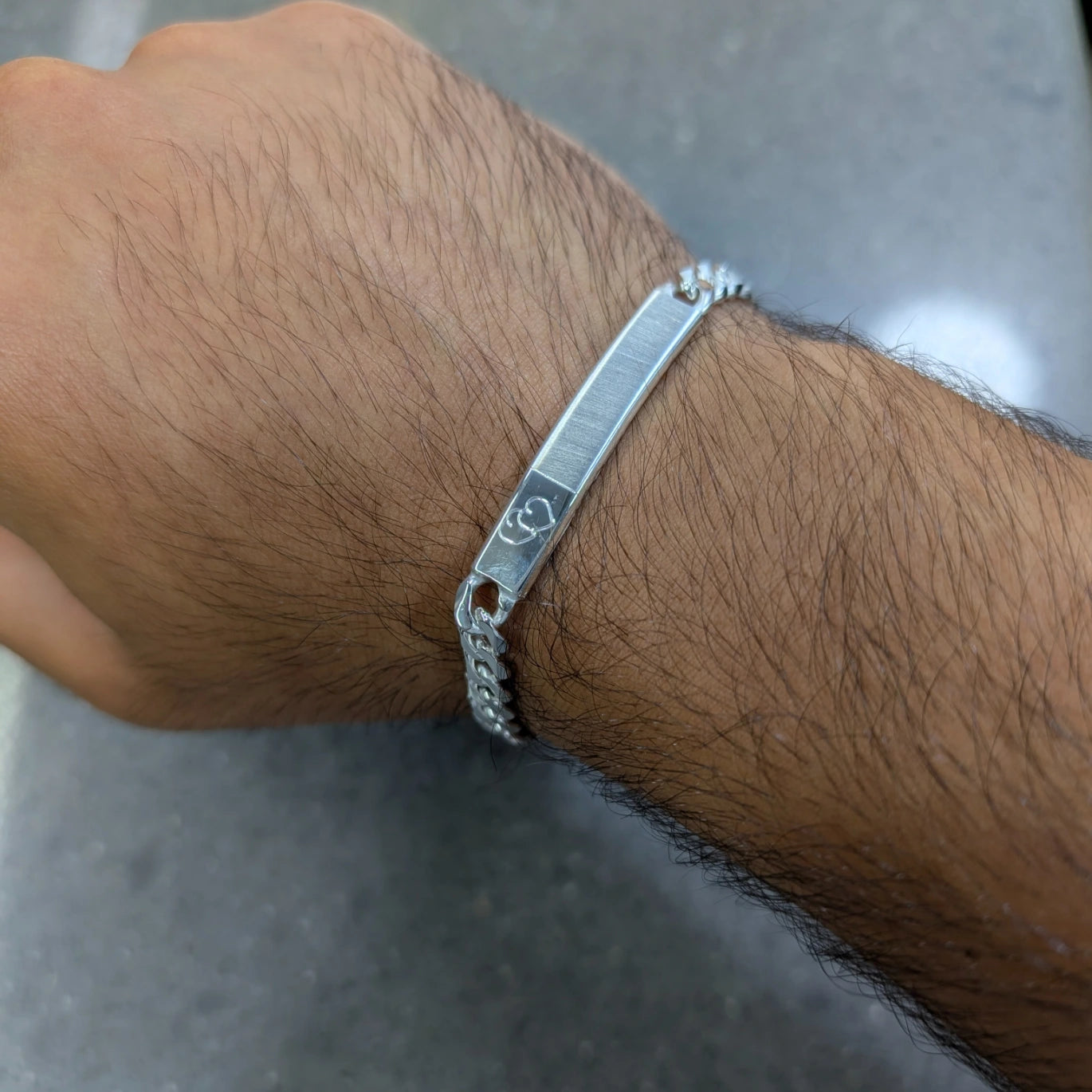 Curb Chain - Dual-Heart ID Bracelet
