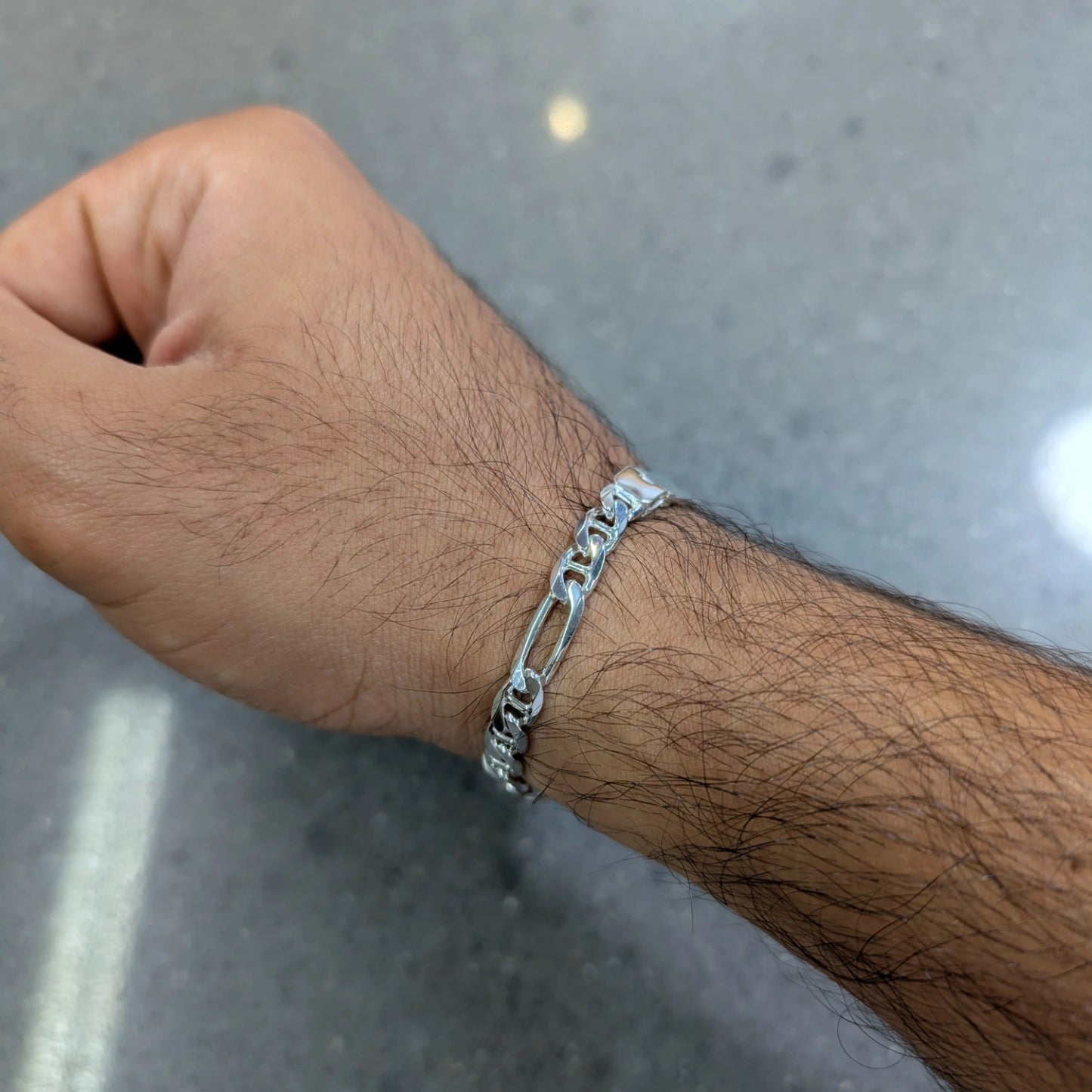 Marine-Figaro Chain with Linked ID Bracelet