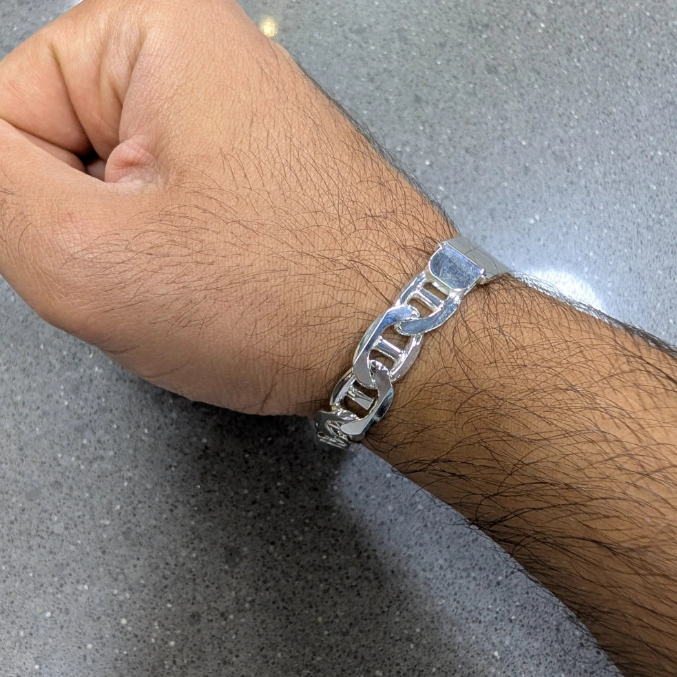 Marine Chain with Linked ID Bracelet