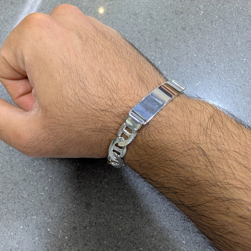 Marine Chain with Linked ID Bracelet