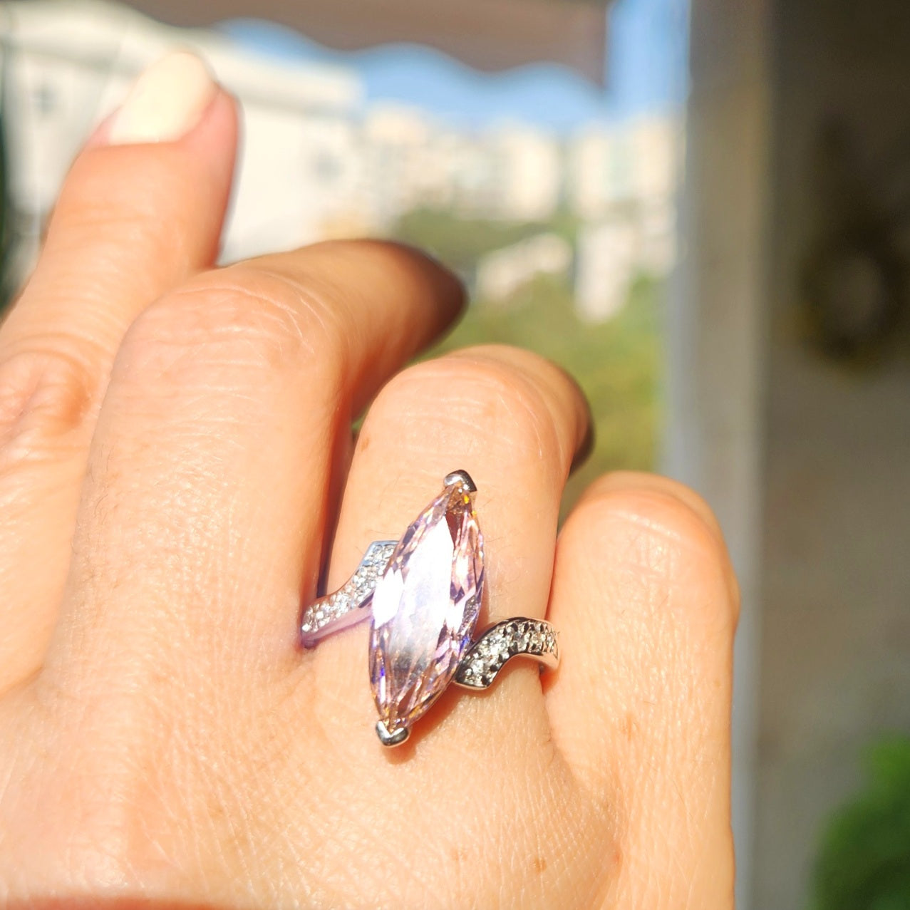 Pink Marquise Ring