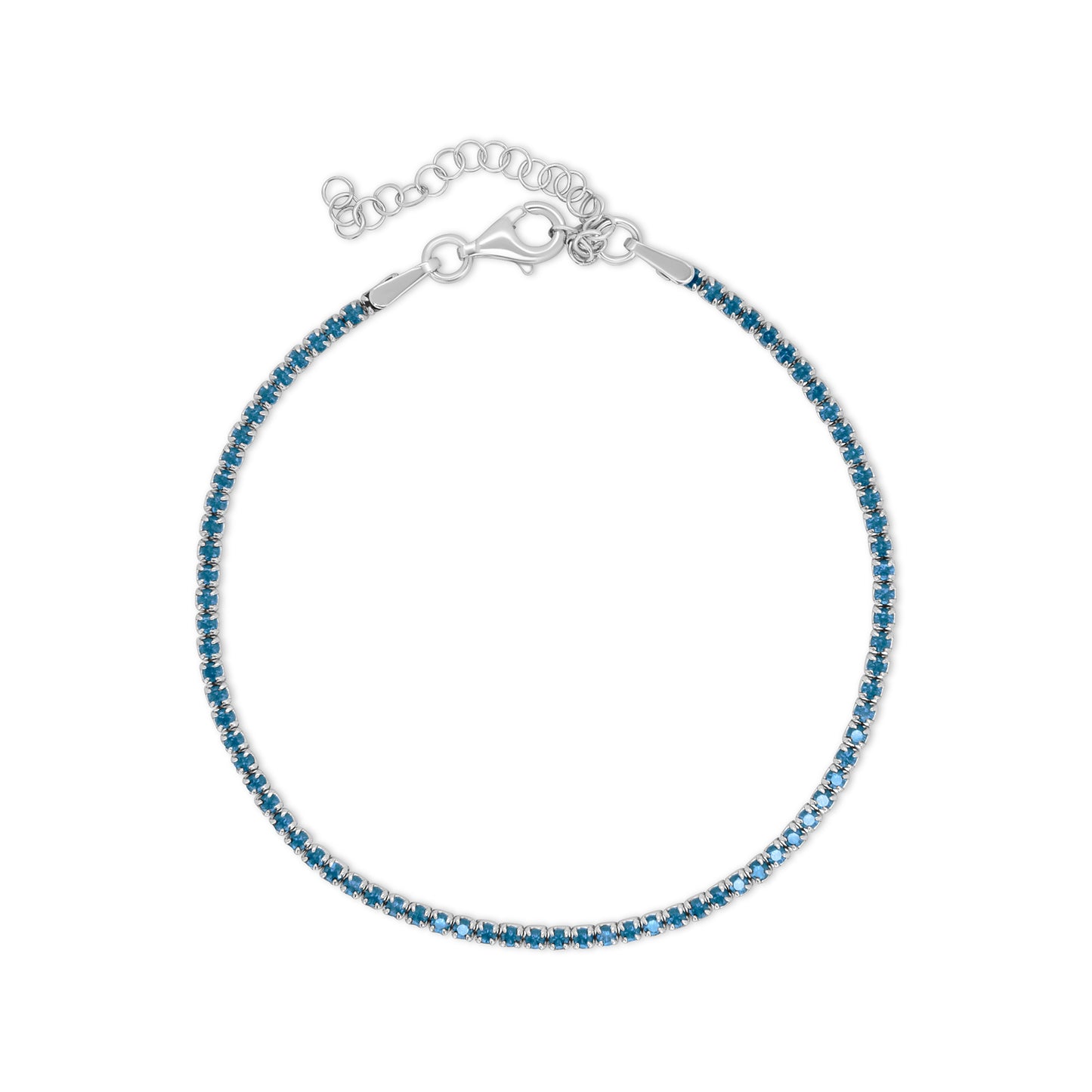 Sky-blue Light-Tennis Bracelet