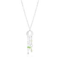 Lime Cascade Silver Pendant Necklace image