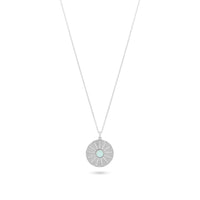 Radiant Opal Sunburst Pendant Necklace image