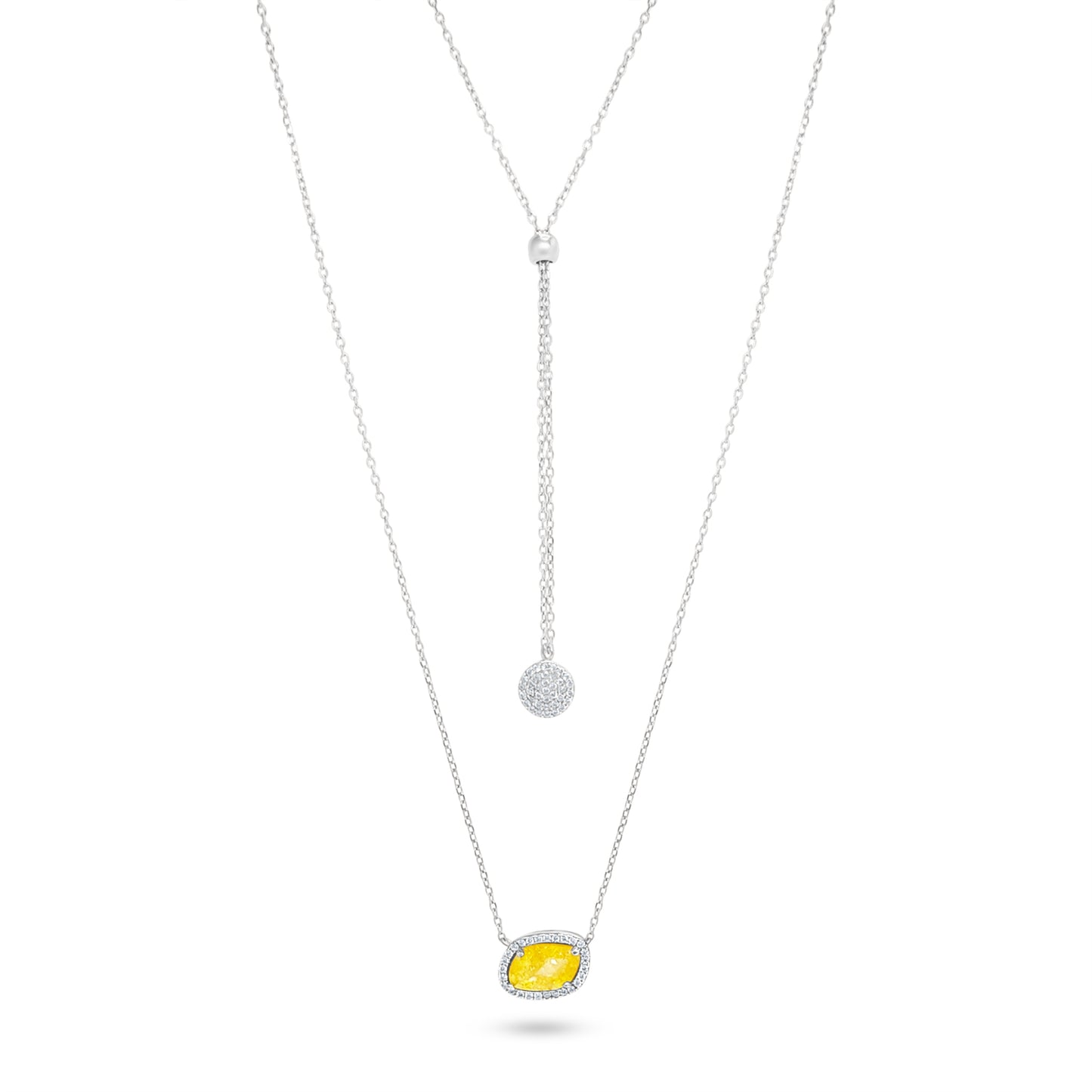 Yellow Oval Necklace