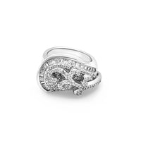 Dazzling Swirl Sterling Silver Ring image