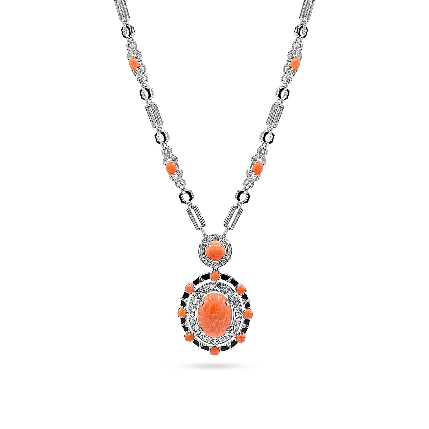 Coral Elegance Pendant Necklace