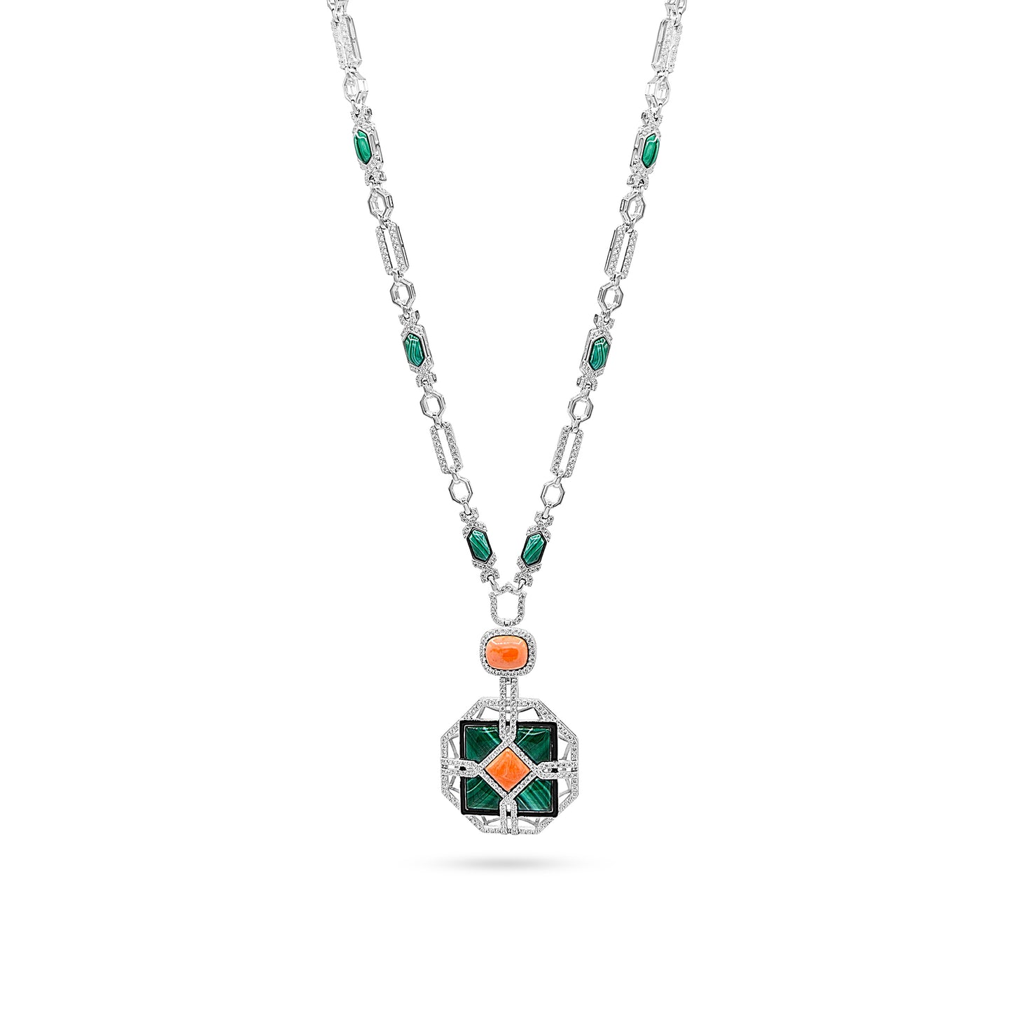 Luxe Mosaic Pendant Necklace