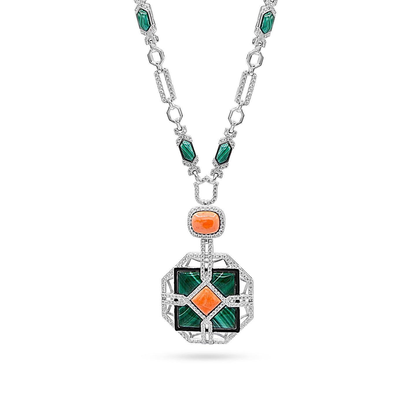 Luxe Mosaic Pendant Necklace
