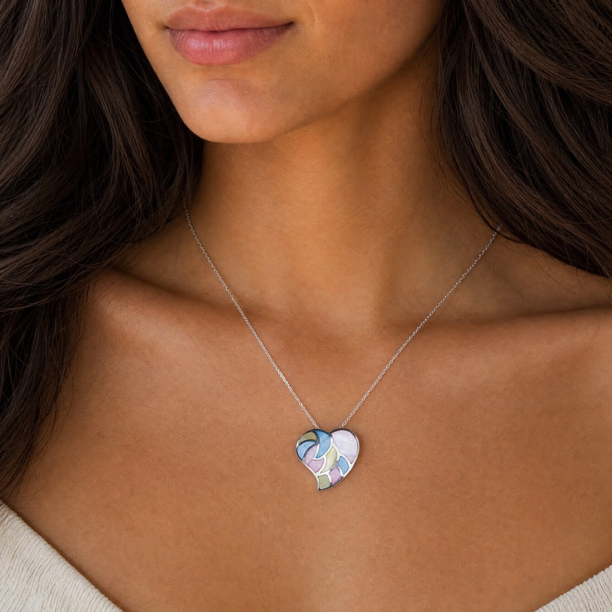 Mini Tricolored Heart Pendant