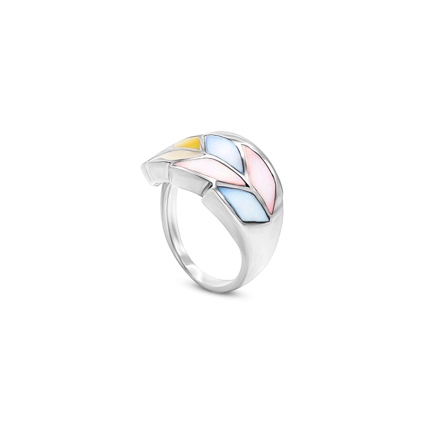 Colorful Leaf Embrace Ring