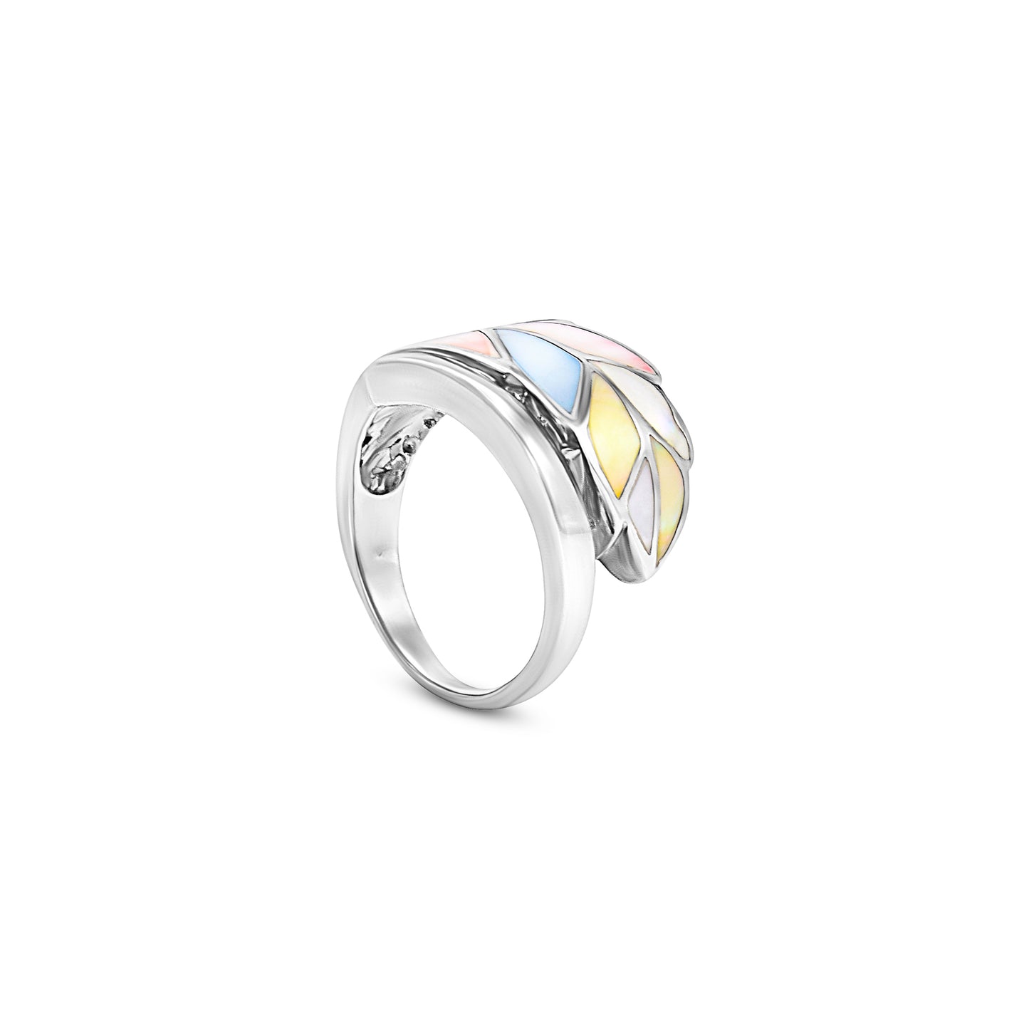 Colorful Leaf Embrace Ring