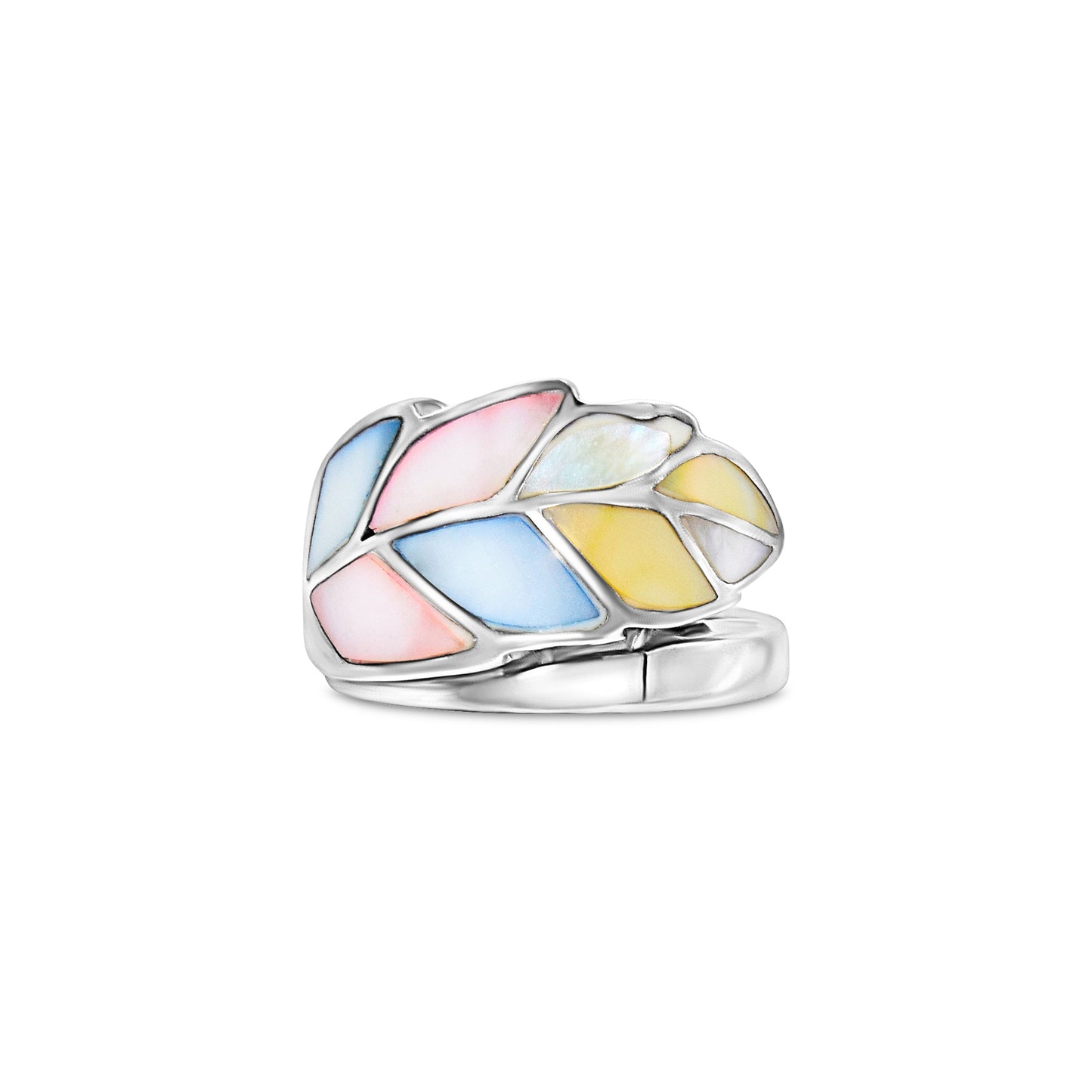 Colorful Leaf Embrace Ring