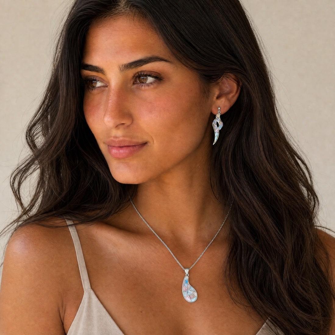 Colorful Petal Pearl Pendant