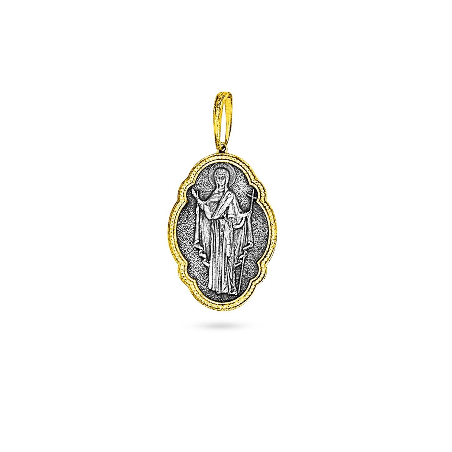Double-sided Oxidized Cross Pendant