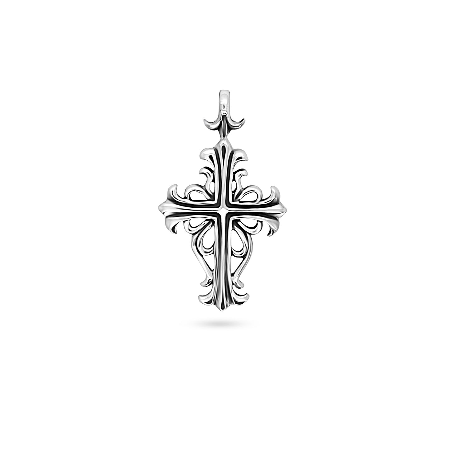 Ornate Silver Cross Pendant