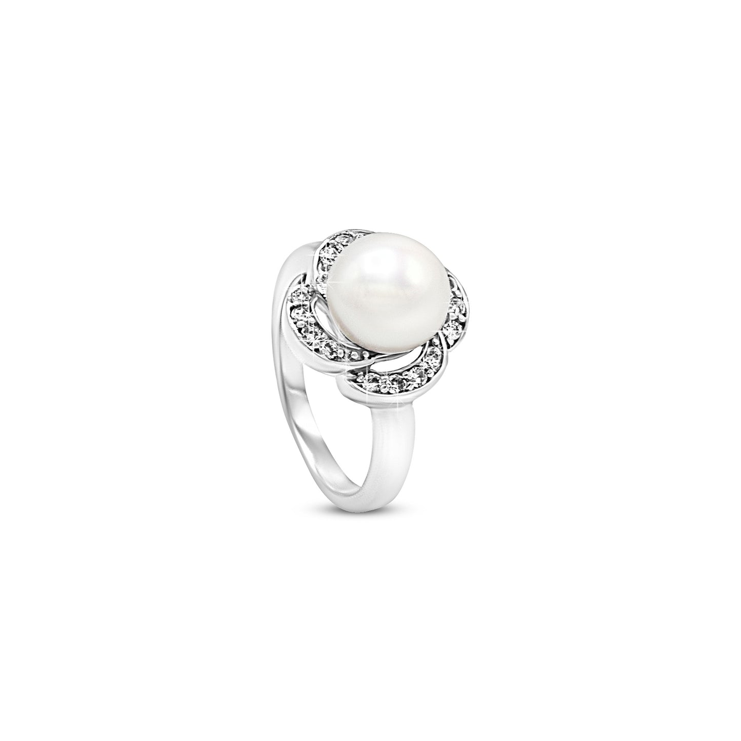 Radiant Blossom Pearl Ring