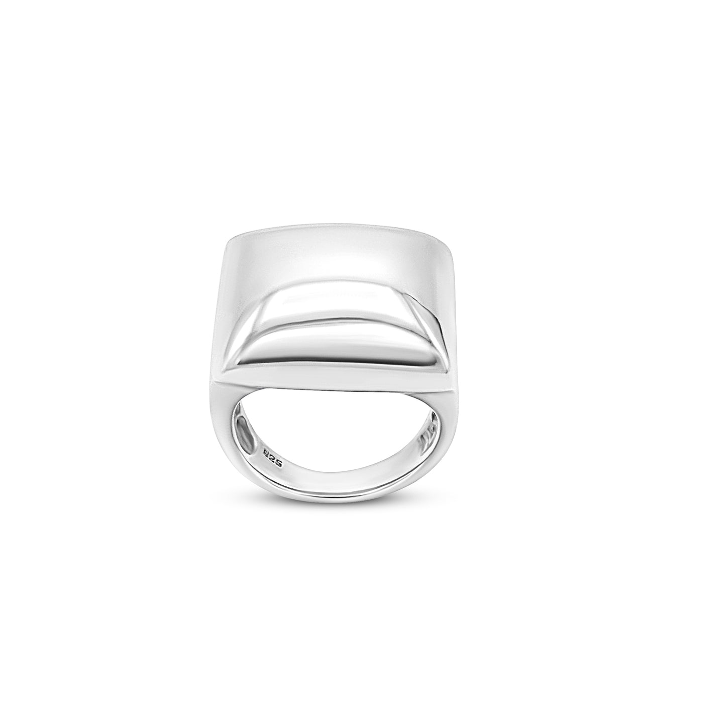 Elegant Silver Dome Ring