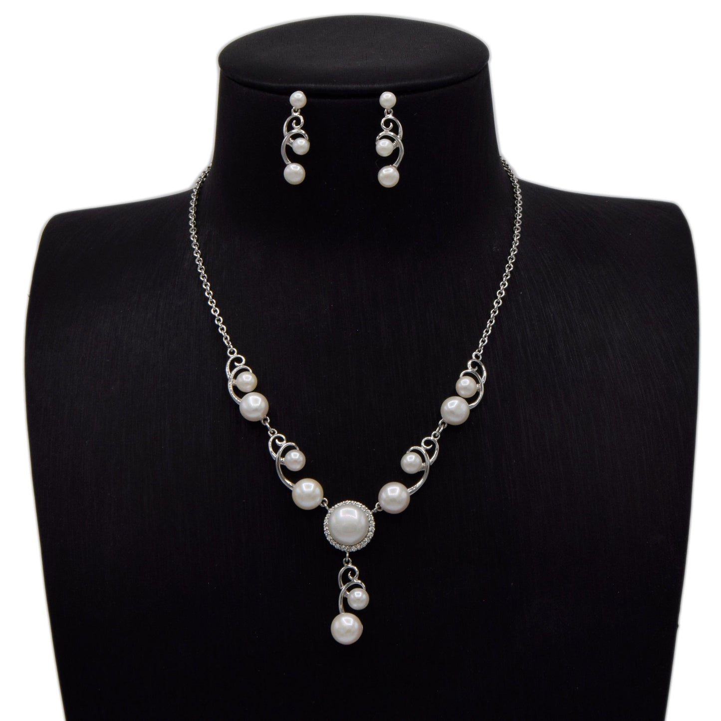 Elegant Pearl Cascade Set