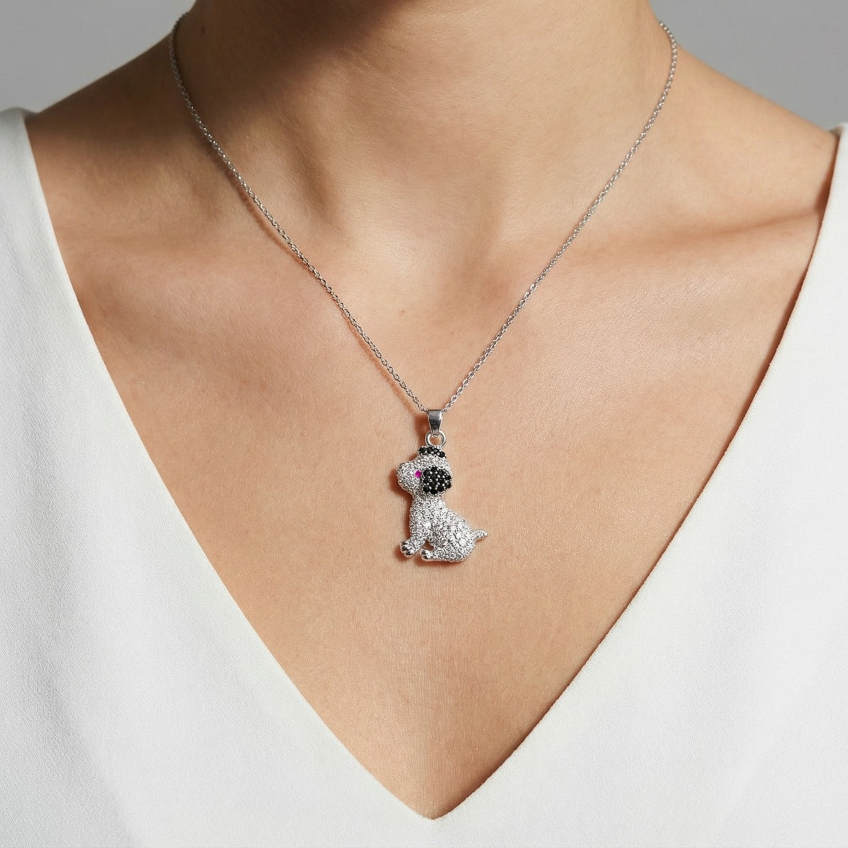 Sparkling Puppy Companion Pendant