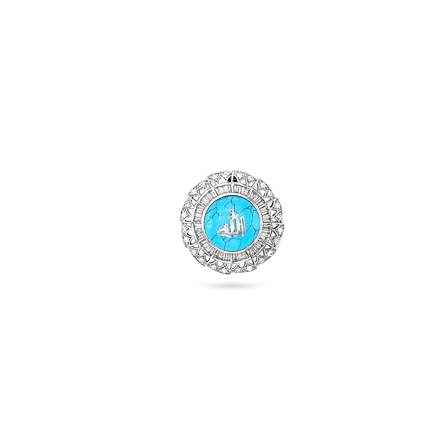 Round Turquoise Allah Pendant