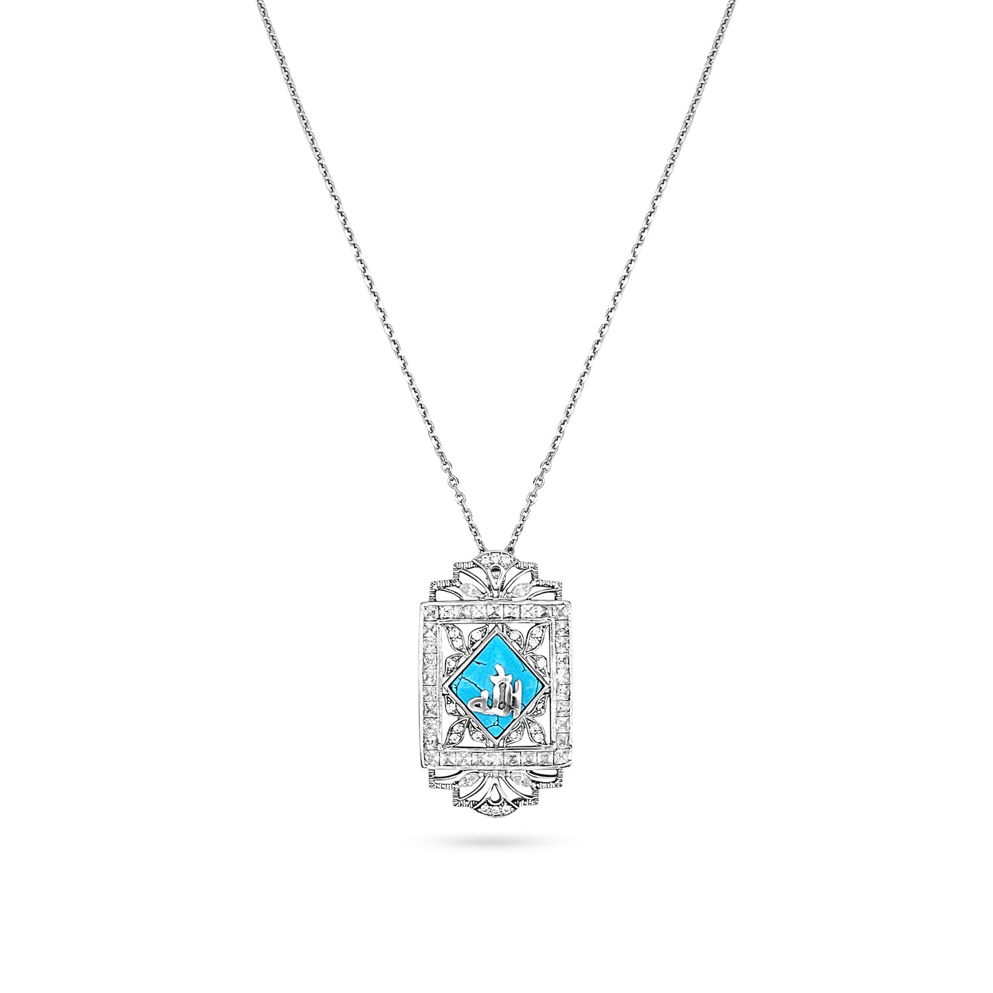 Turquois Allah Pendant