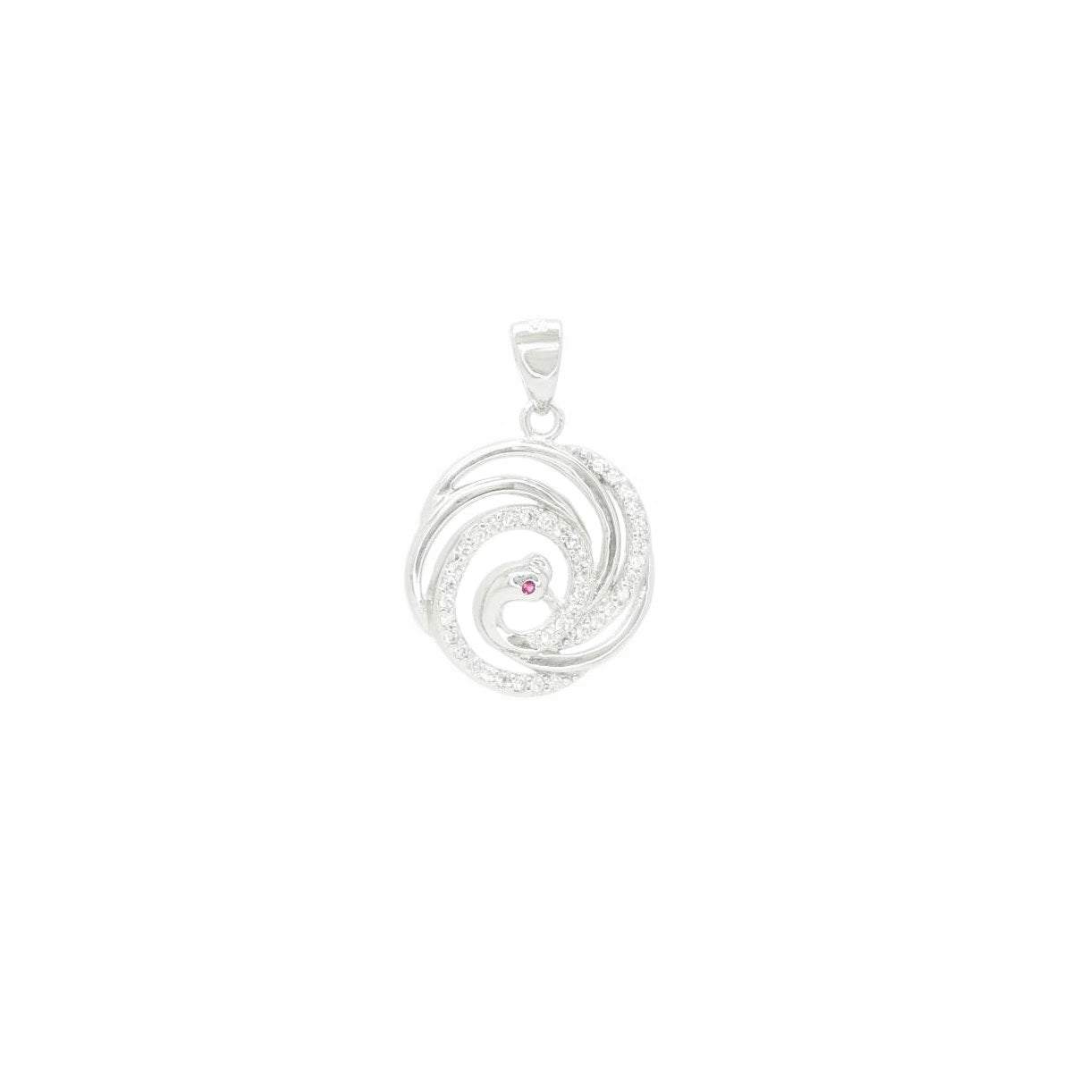 Swirling Swan Pendant