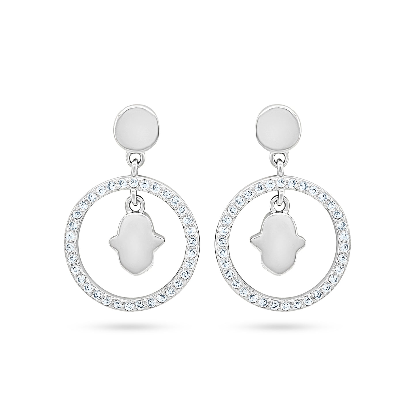 Radiant Hamsa Hoop Earrings