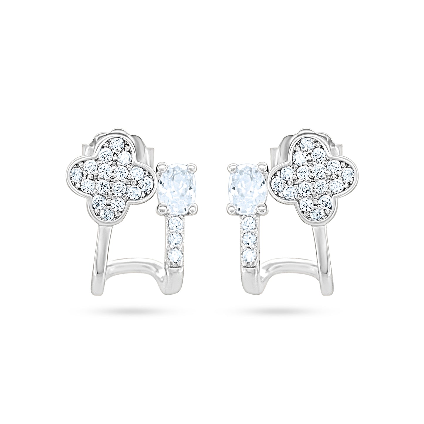 Sparkling Clover Earrings