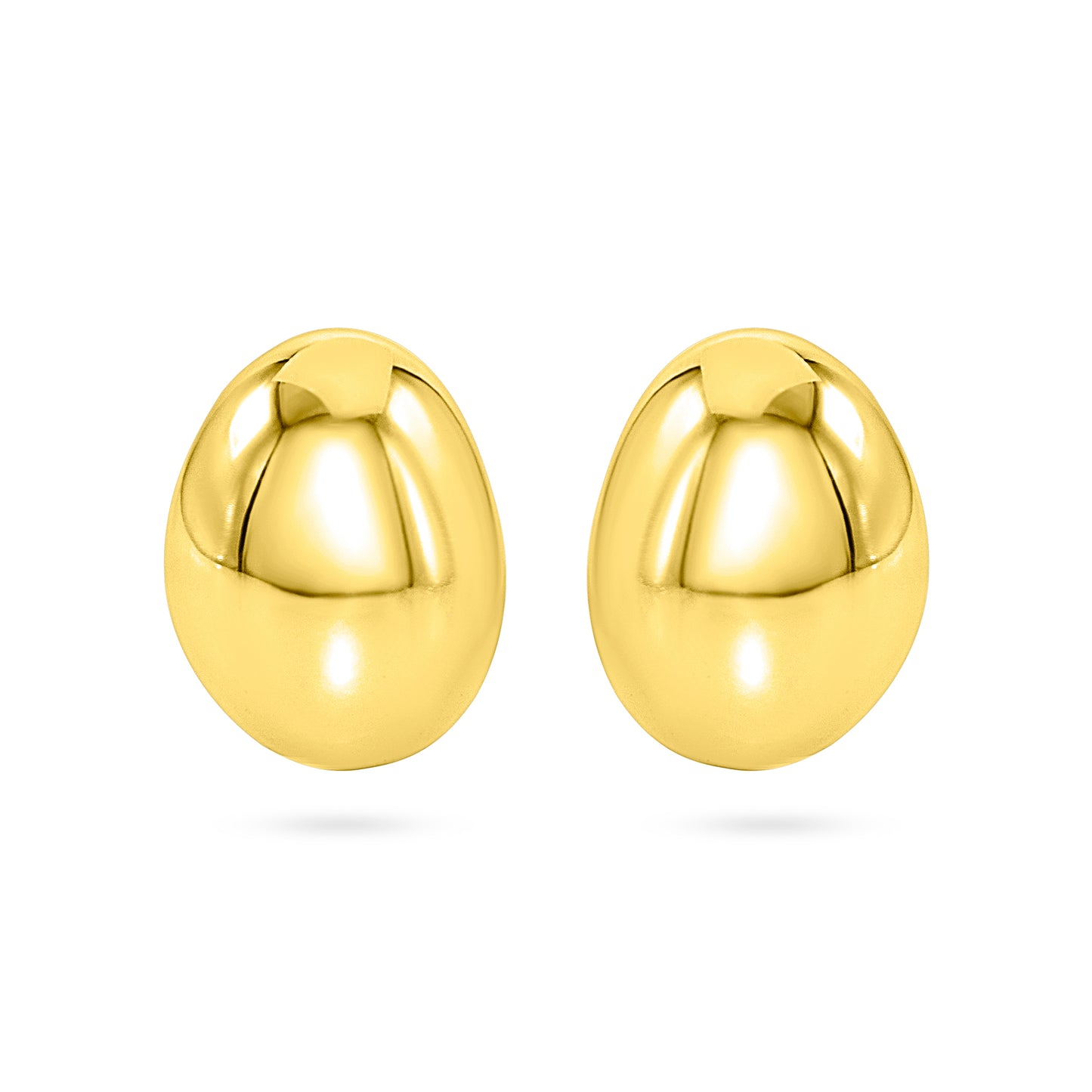 Domed Oval Stud Earring