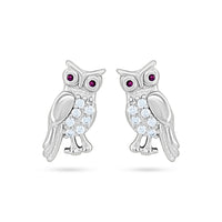Wise Owl Zircon Earrings image