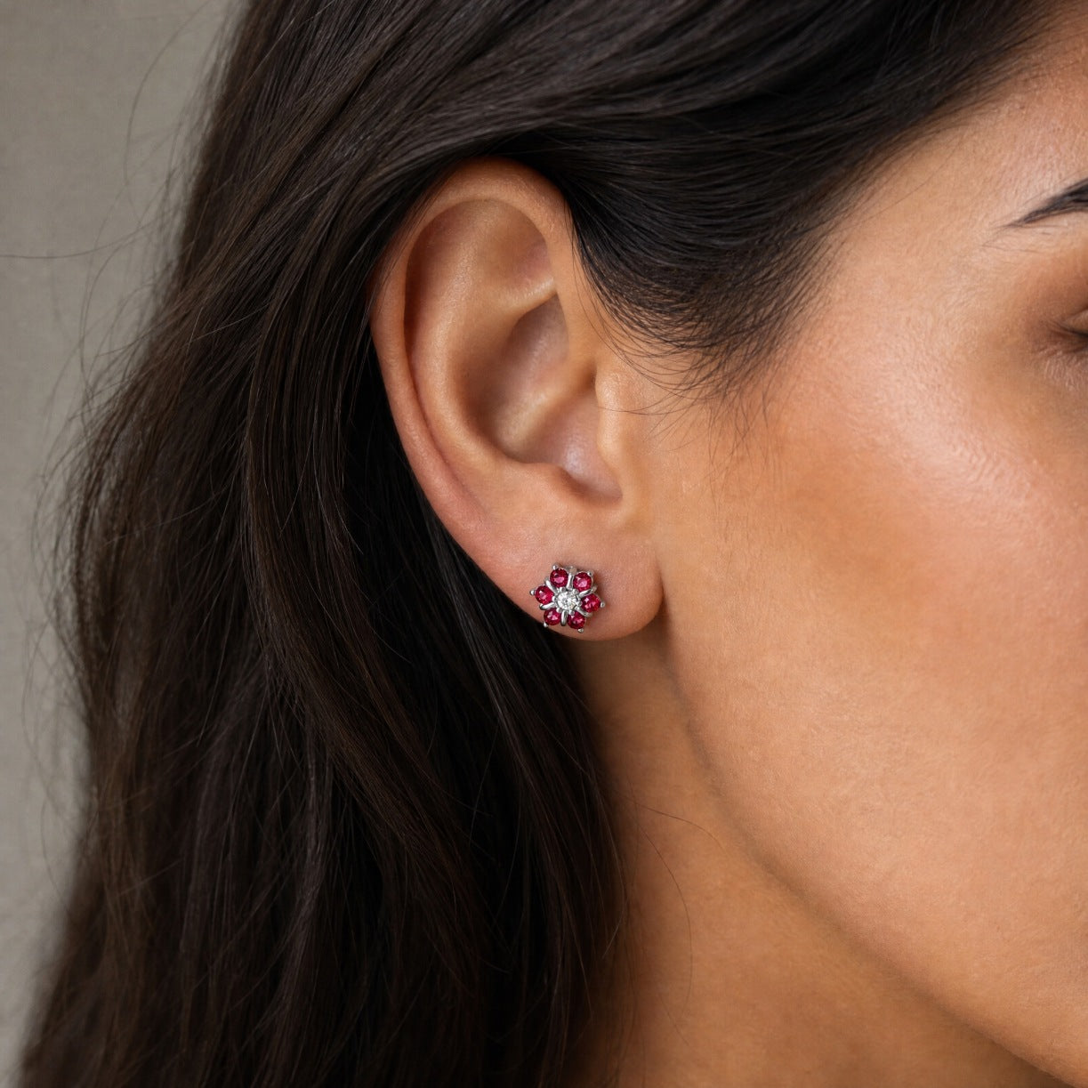 Floral Shine Studs