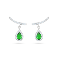 Emerald Elegance Drop Earrings image