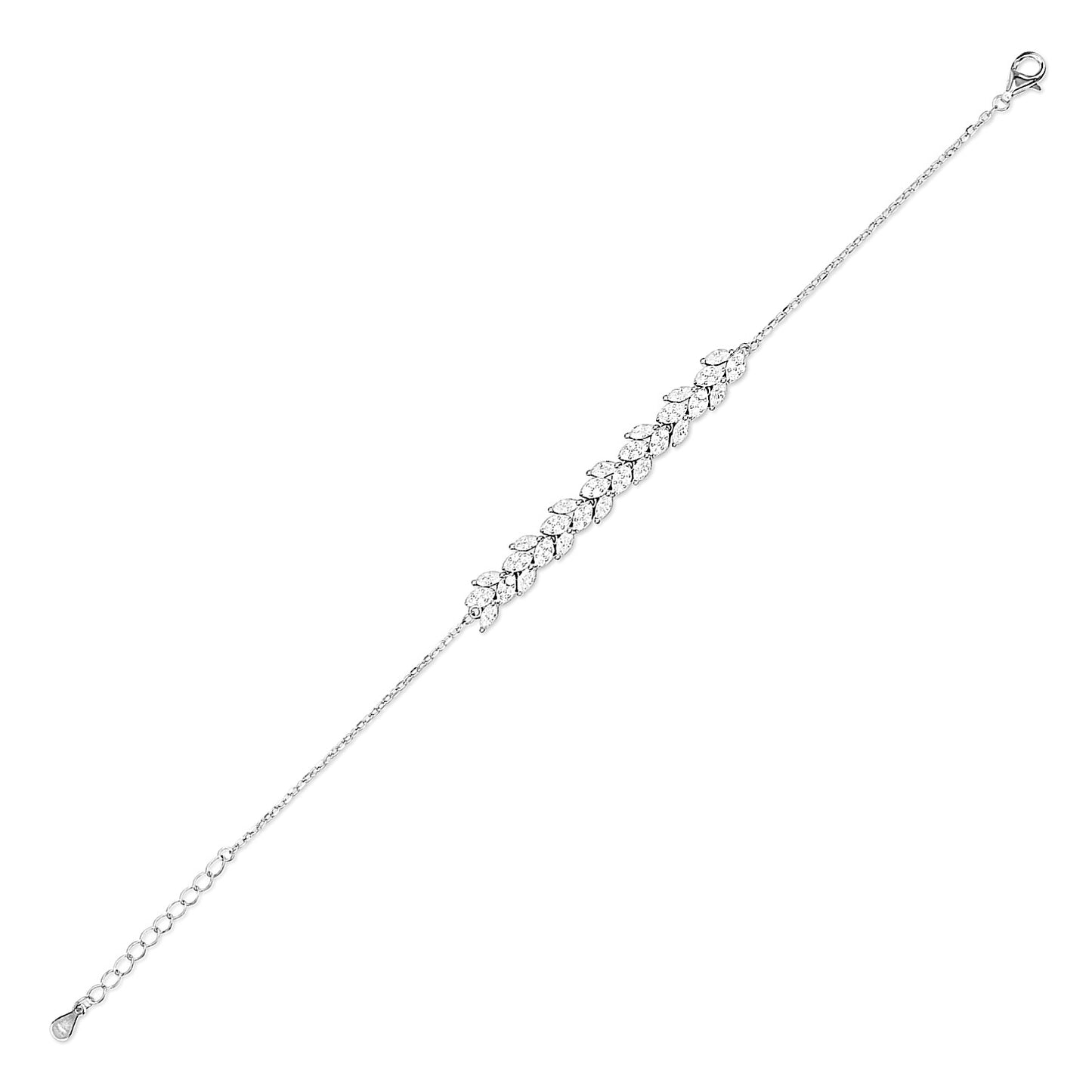 Elegant Leaf Design Sterling Silver Jewelry Set