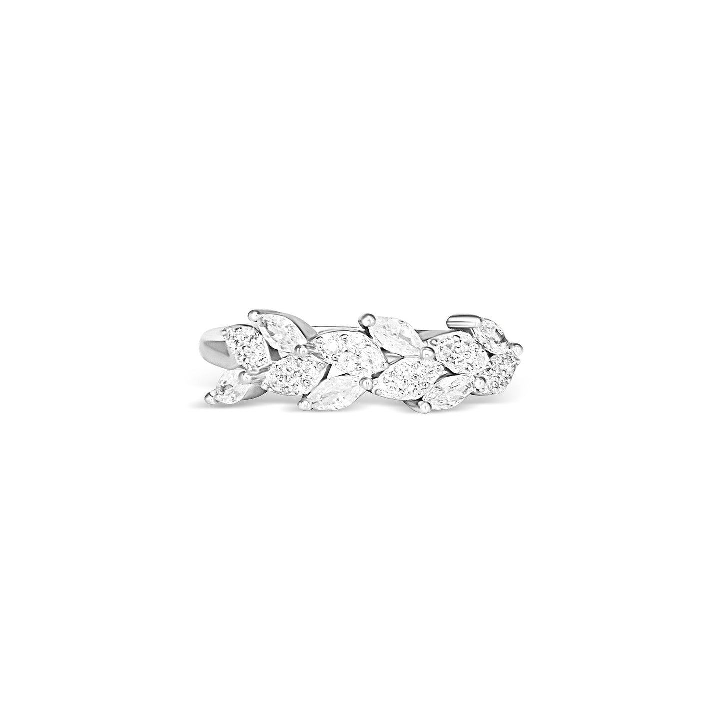 Elegant Leaf Design Sterling Silver Jewelry Set