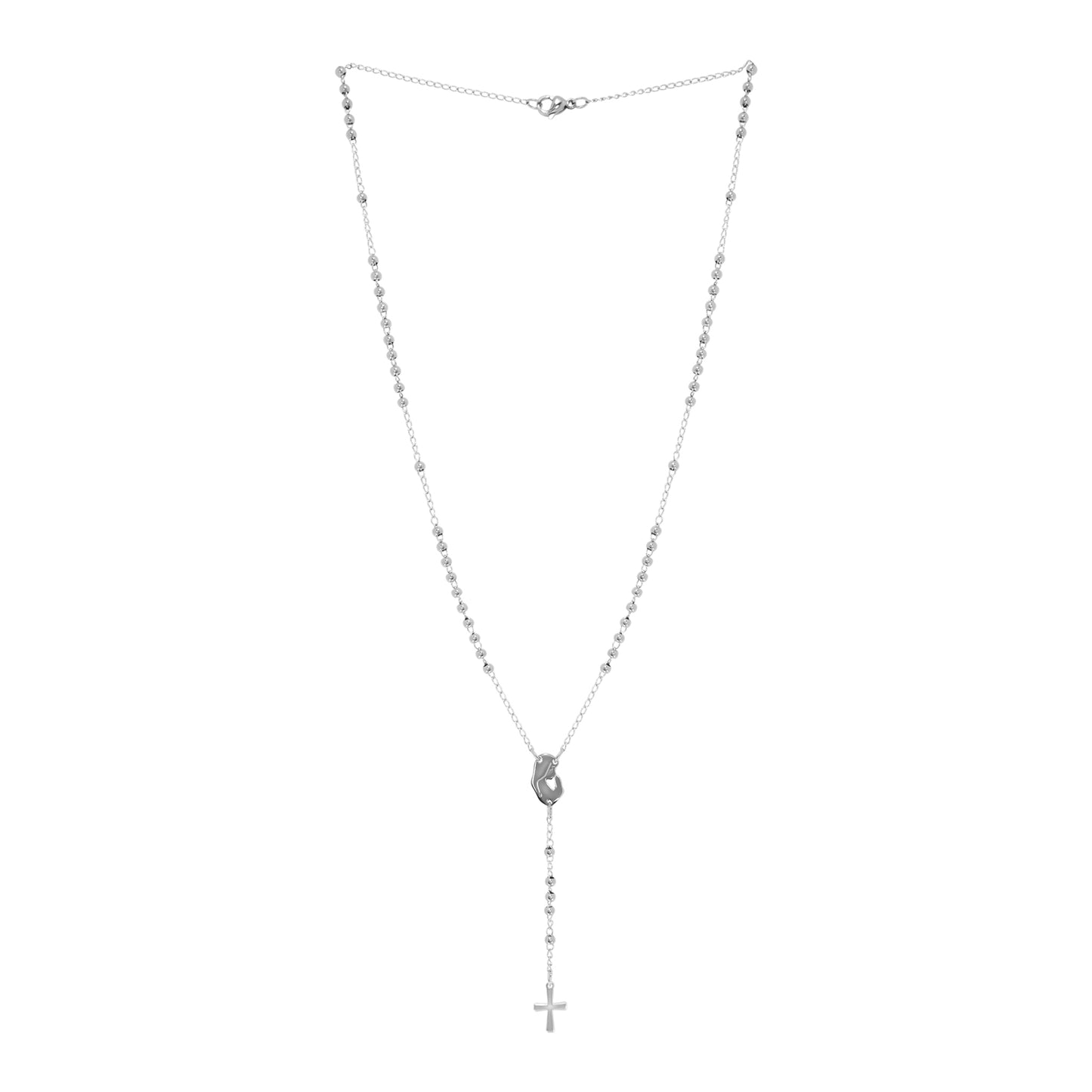 3 mm SS Rosary w Laser Cut St Mary Emblem