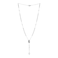 3 mm SS Rosary w Laser Cut St Mary Emblem image