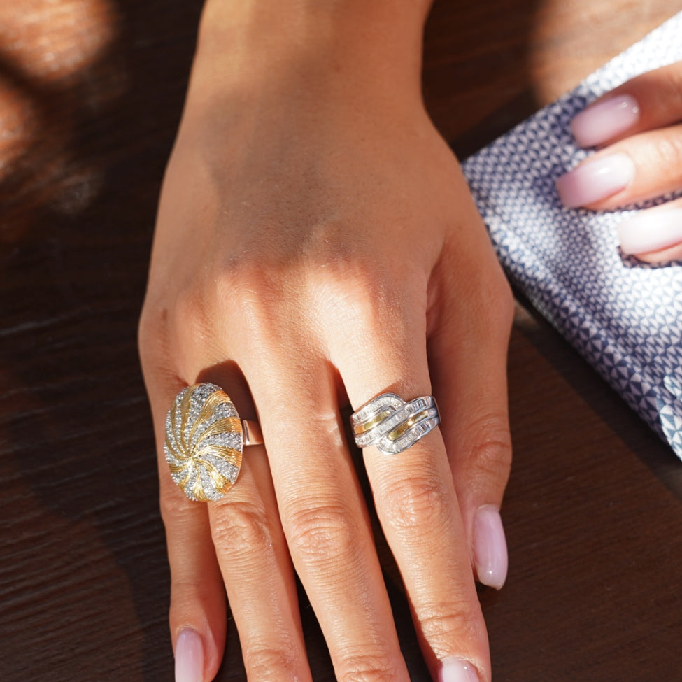 Elegant Twisted Silver Ring
