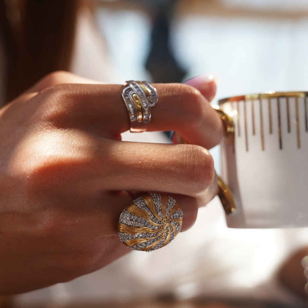 Elegant Twisted Silver Ring