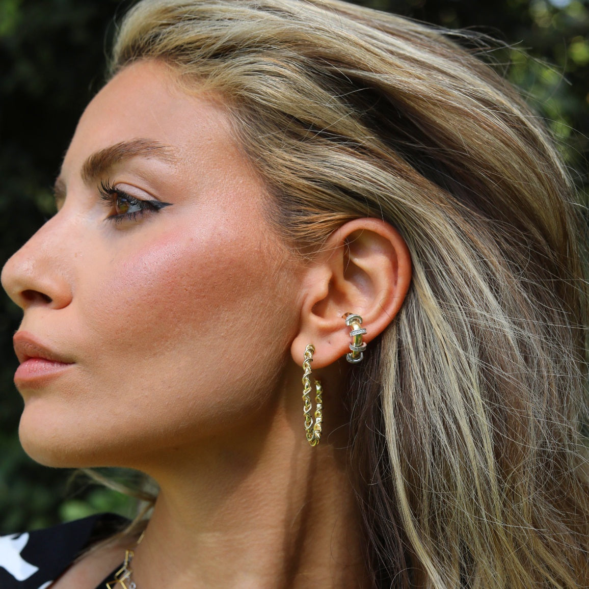 Twisted Wrap Hoop Earrings.