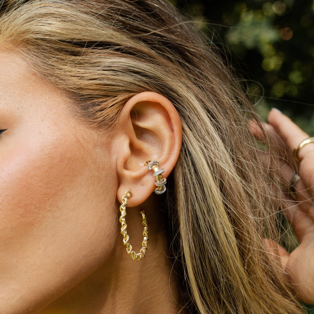 Twisted Wrap Hoop Earrings.